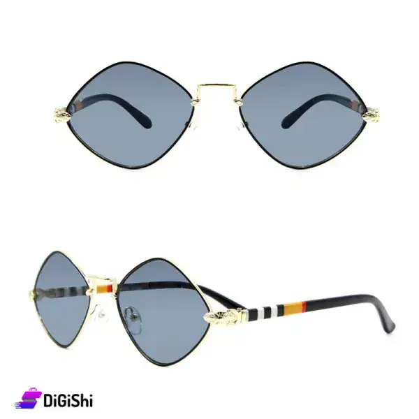 GOLD/GRAY - "קלאסי בזהב: משקפי שמש בגוון אפור עם מסגרת זהב למראה עדין ואלגנטי!"